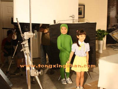 中国童星站主推儿童演员参加《小霸王学习机广告》的拍摄