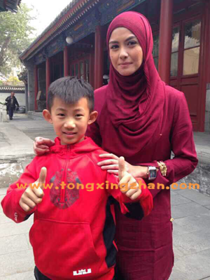 中国童星站学员参加微电影《北京奇遇记》的拍摄