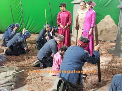 中国童星站学员参加电视剧《客家人》的拍摄