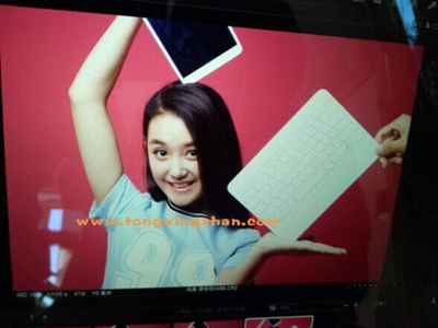 著名童星蒋依依参加《三星平板电脑平面广告》的拍摄